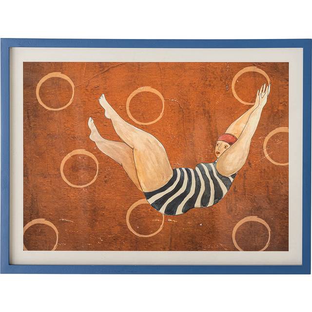 Bloomingville Svela Illustration Med Ramme 47 x 62 x 62 x 2.5 cm Fyrretræ Billede