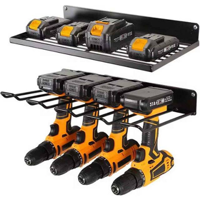 Power Tool Storage Organiser Rack Drill Holder - 4 Slot - One Size