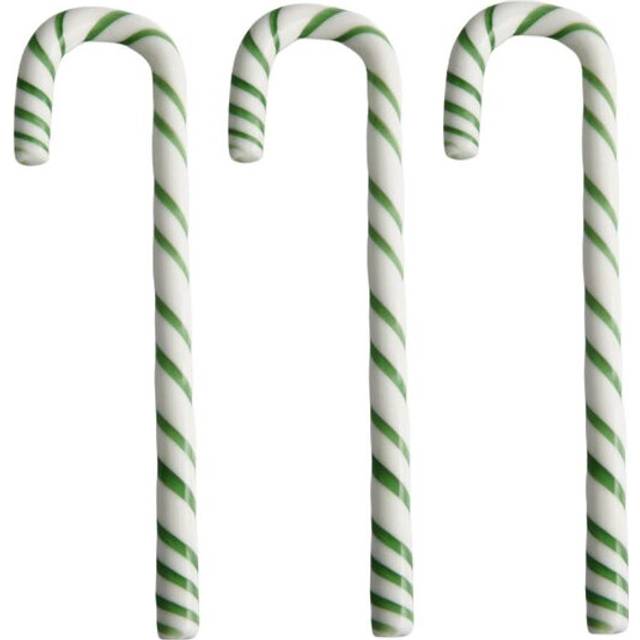 Kosta Boda Polka Stick Juledekoration 17 Cm 3-Pak Grøn Juletræspynt 3stk