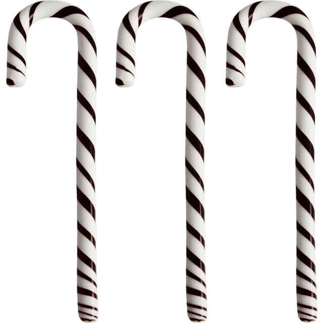 Kosta Boda Polka Candy Cane Stick Juledekoration 17 Cm 3 Pak Juletræspynt 3stk