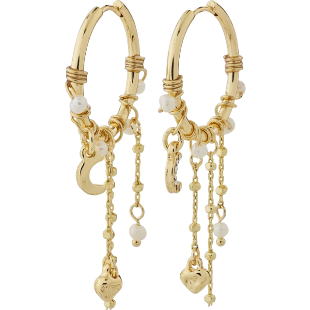 Pilgrim ARLET recycled øreringe guldbelagt