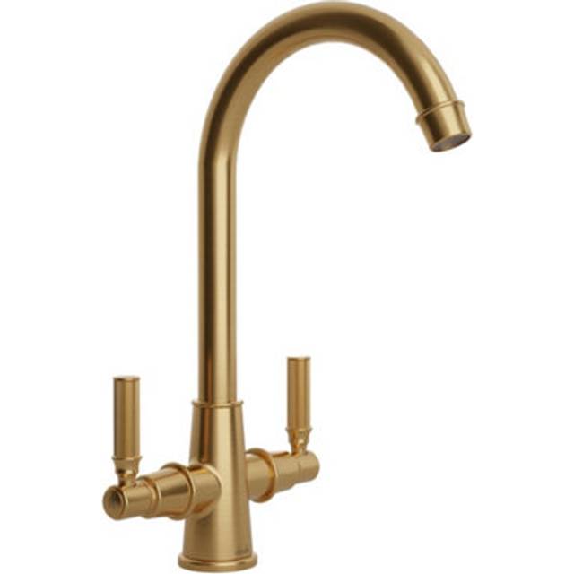 Abode Ridge Brushed Brass Effect Kitchen Lever Tap - One Size