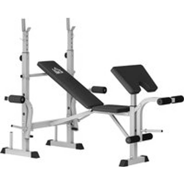 Homcom Adjustable Weight Bench with Squat Rack