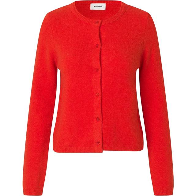 Modström Treemd Short Cardigan Racing Red