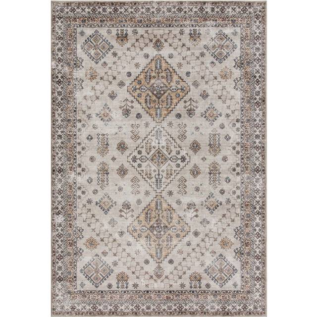 HOMCOM Beige Flannel Non Slip Rug 200 x 290cm - Yellow - Wilko