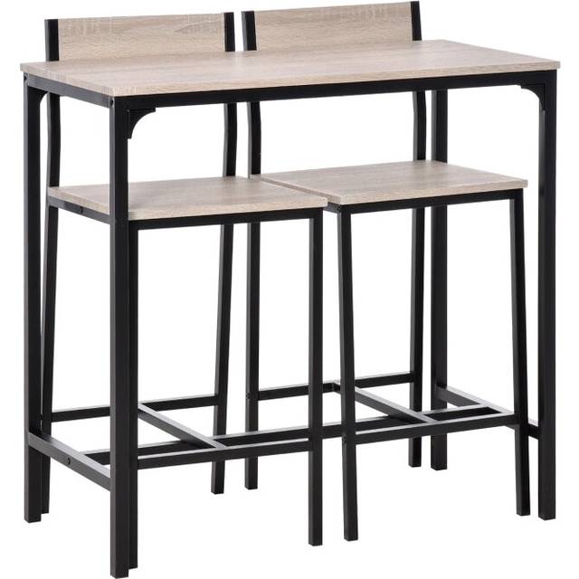 Bar Table and Stool Set| MDF and Metal Frame