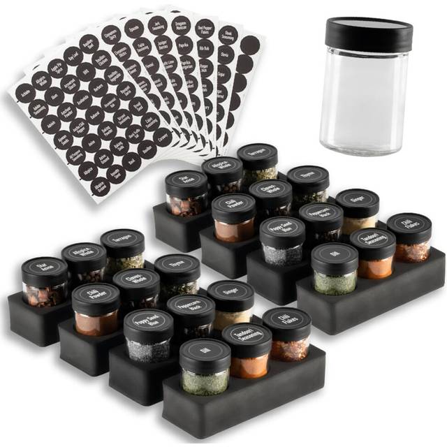 AllSpice InDrawer Spice Rack (24 Jar with Labels)