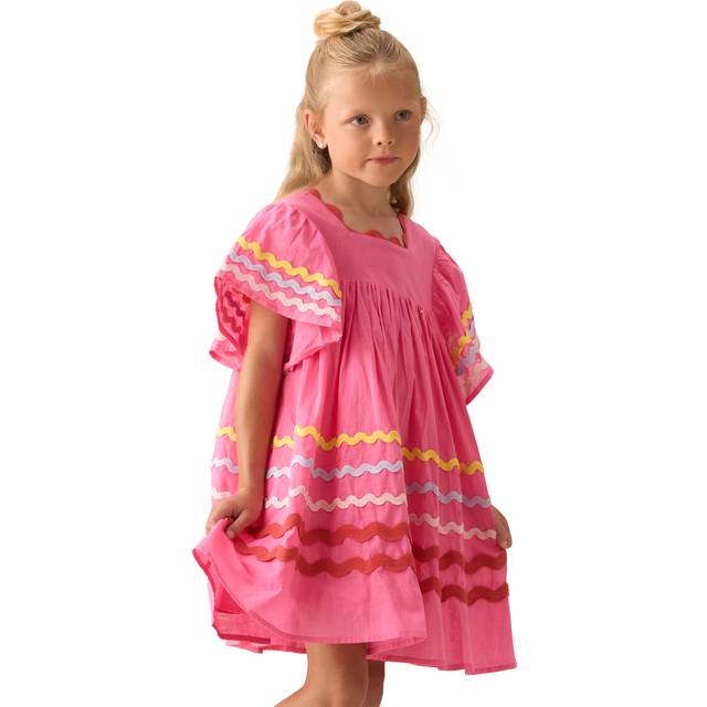 Angel & Rocket Pink Electra Ric Rac Dress
