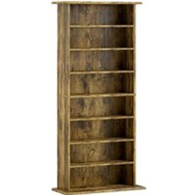 Homcom 360 CD Storage Unit Rustic Brown