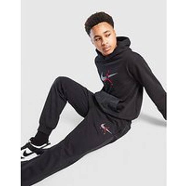 Jordan Fleece Ripstop Overhead Tracksuit Junior - Sort