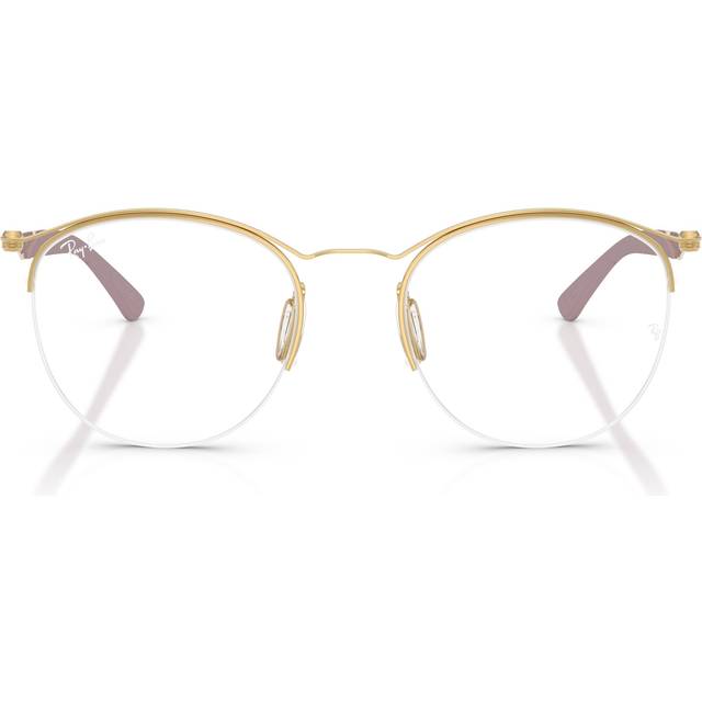 Ray-Ban RX7553 3218 Optiske Stel Metal Guld Transparent Rund