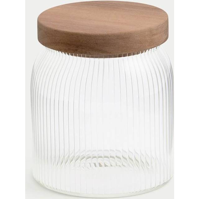 M&S Small Ribbed Glass Storage Jar