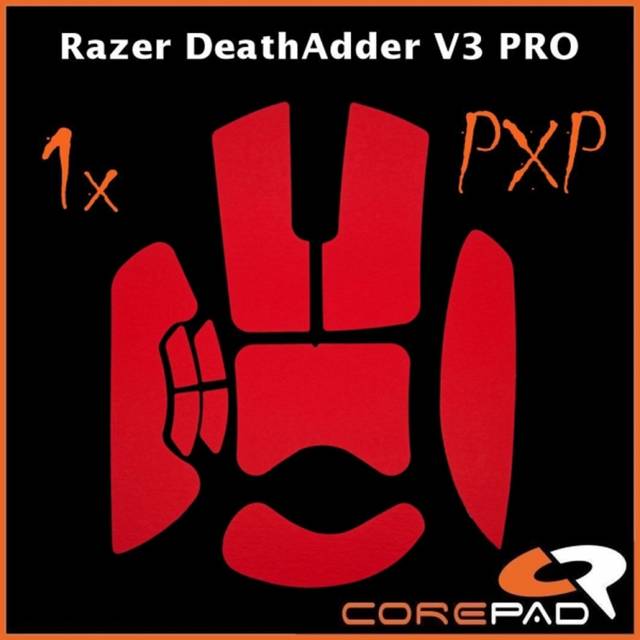 Corepad PXP Grips Razer DeathAdder V3 Pro Rød