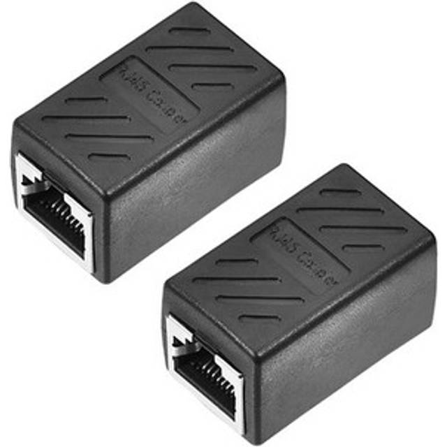 Rj45 Coupler Inline Connector Cat7 Cat6 Cat5e Ethernet Extender 36x43x20mm 2pcs