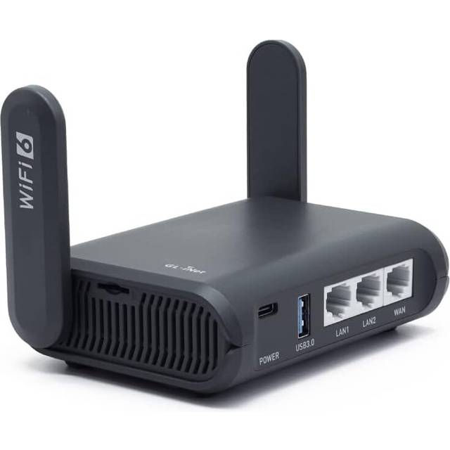 GL.iNet GL-AXT1800 (Slate AX) Portable WiFi Router for Travel, Wireless Access Point, Pocket Wifi 6 Abroad, Secure Vpn Router, Mobile Wireless Routers