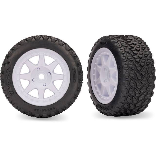 Traxxas Mini Rally White Rear Tires Wheels