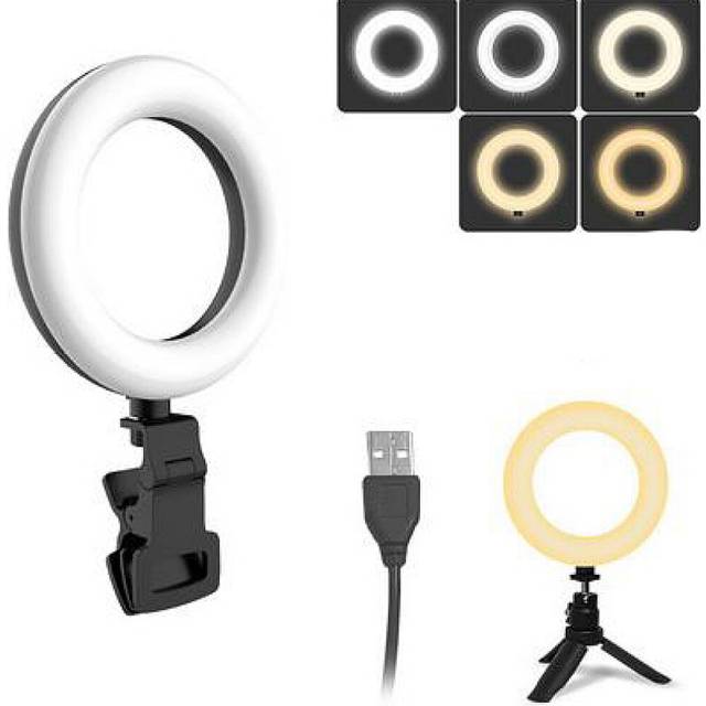 Multifunktionsvideokonferencelys USB Ringlys