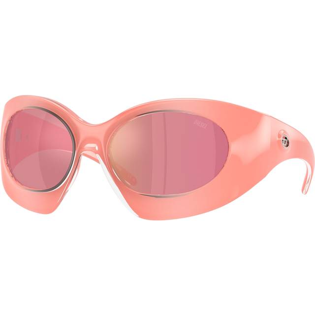 Diesel DL3014U Cat Eye Solbriller Injiceret Rosa Rosa