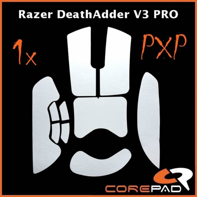 Corepad PXP Grips till Razer DeathAdder V3 Pro - White