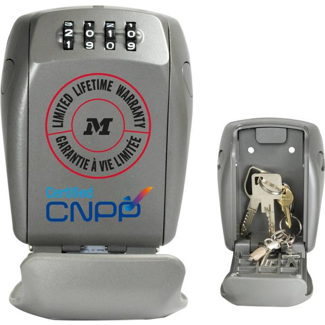 MASTER LOCK Certified Key Safe Wall Mounted, Medium 105 x 132 x 43 mm, Outdoor, Mounting Kit, for Home Office Industries Vehicles