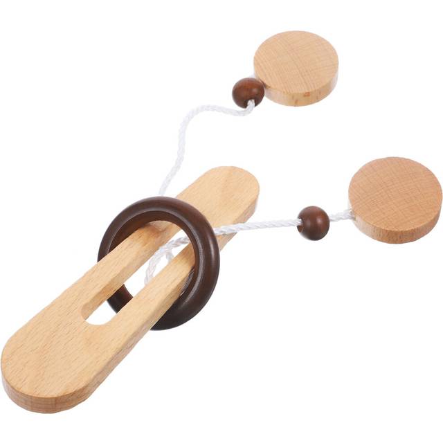 Wooden Puzzle Brain Teaser Threading Rope