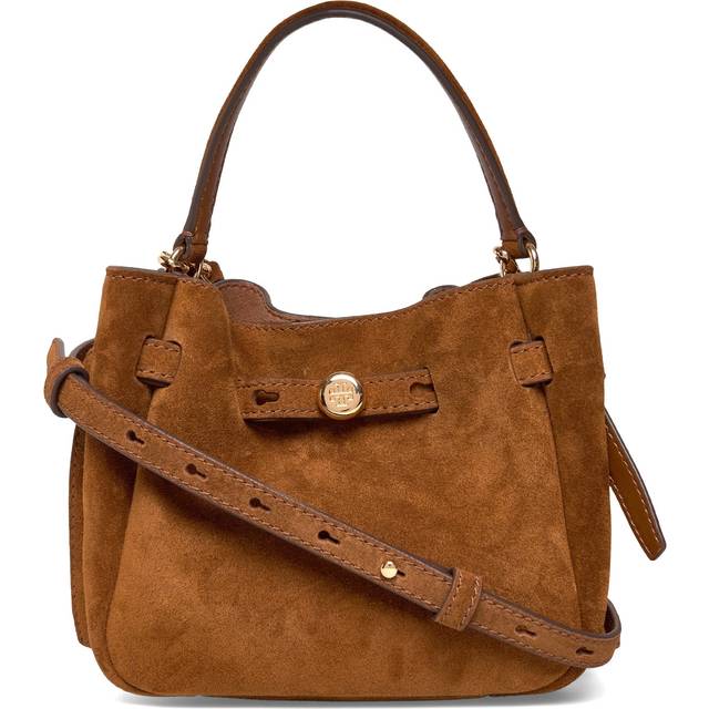 Tory Burch Romy Romy Suede Mini Bucket Bag - Brown