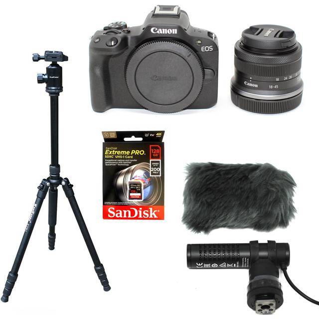 Vlogging Canon EOS R50 Mirrorless Camera Kit