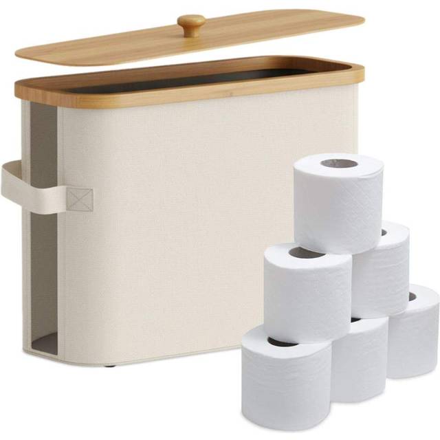 Northix Firkantet Toiletrulleholder Rummer 12 Ruller