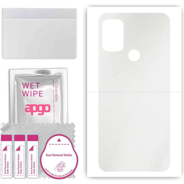 apgo Protective Skin Sticker for the back compatible with Motorola Moto G20, Wrap Film, Foil, Vinyl - Pattern Matte Transparent