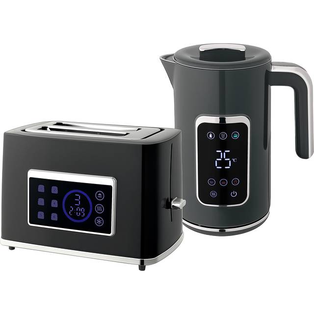 Homcom Touch Screen Kettle Toaster Set Grey