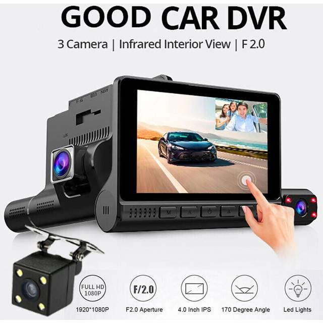 3 Channel Waterproof Car DVR with Rear Camera