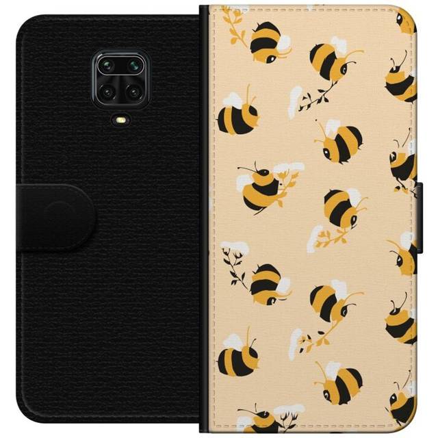 iSecrets Redmi Note 9S Tegnebogsetui Humlor Sort