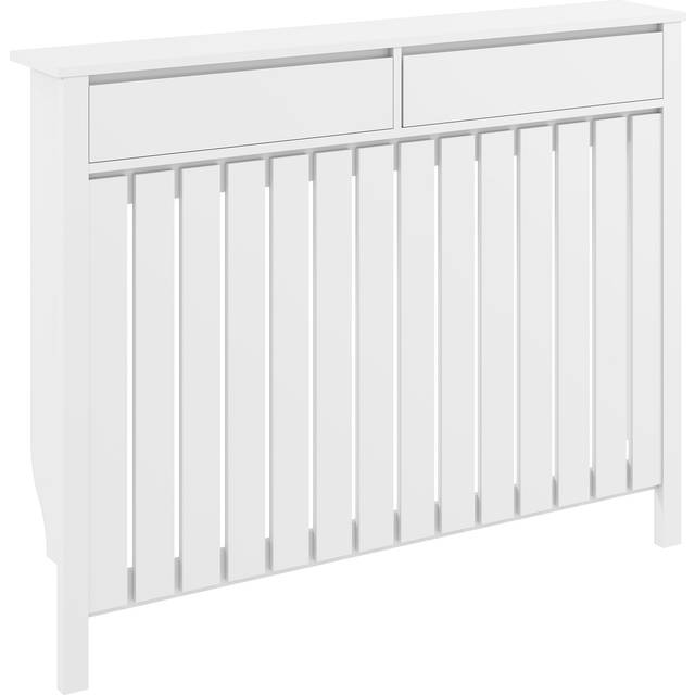 Homcom Rustic-Look Radiator Cover 93 x 119cm White