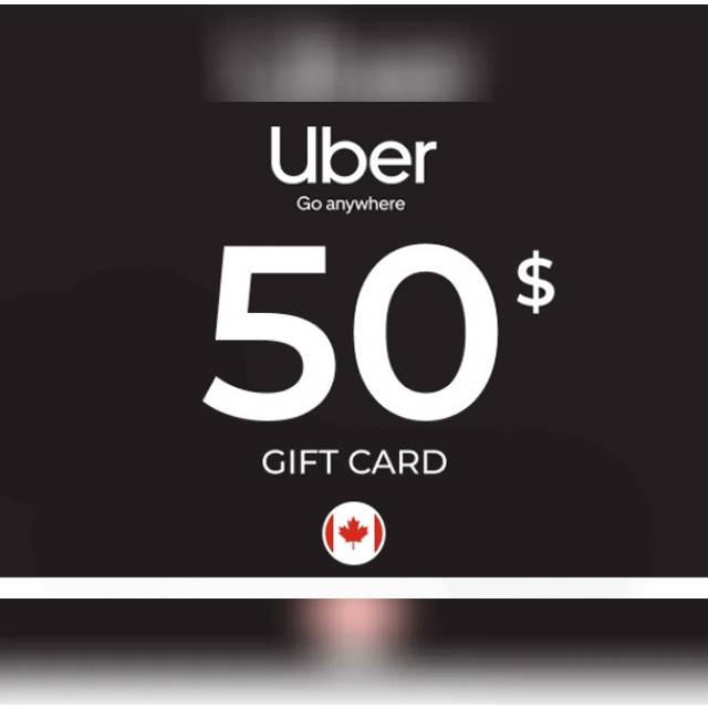 Uber Rides Gift Card 50 Cad Key