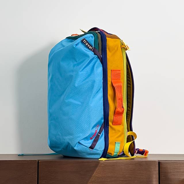 Temu Color-Block Hiking Backpack Large Capacity Multi-Pocket Multi-Pocket Multi-Pocket - Color-Block