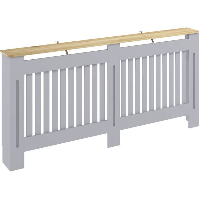 Homcom Slatted Radiator Cover Painted Cabinet