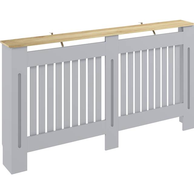 Homcom Slatted Radiator Cover Painted Cabinet