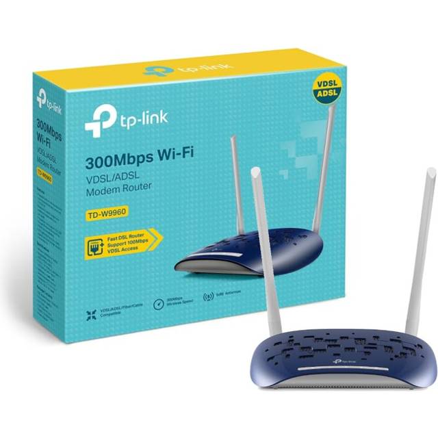 300 Mbps Wireless N VDSL/ADSL Modem Router, Support Modem Only Mode, UK Plug (TD-W9960) (Renewed)