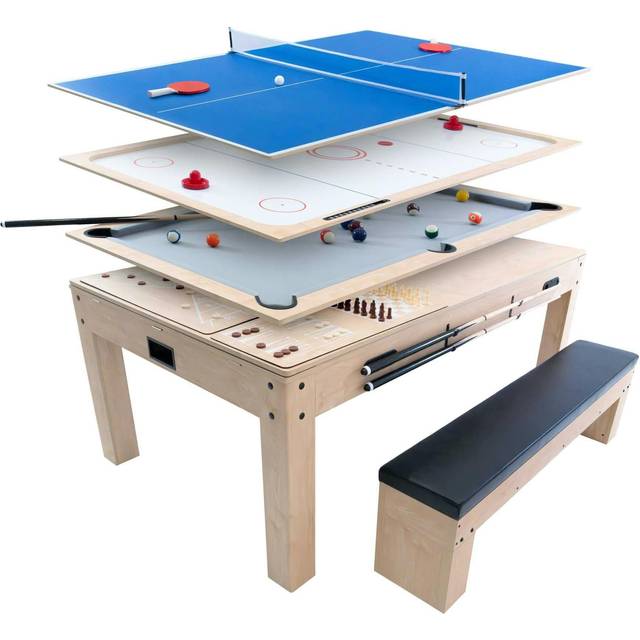 Monstershop 7-In-1 Games Table & Storage Bench - Oak In Beige - One Size