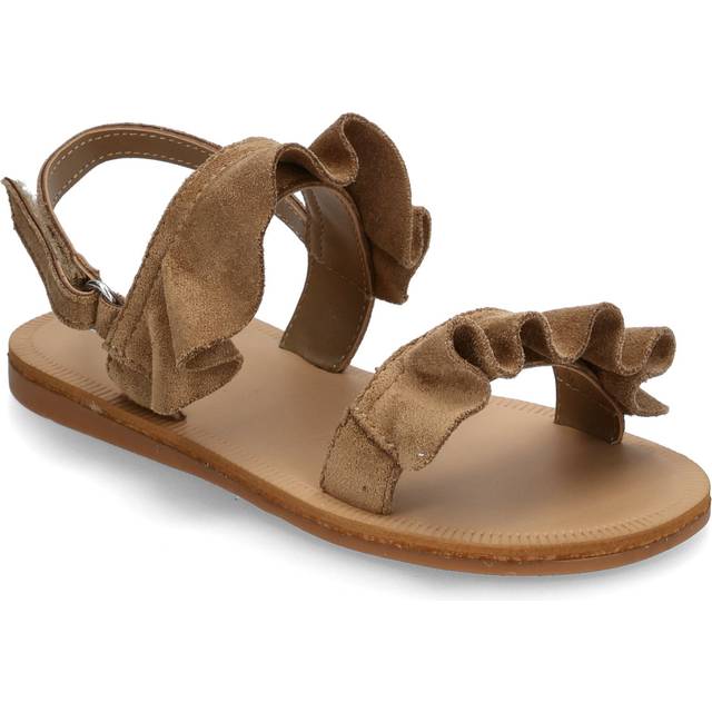Mango Sandals With Ruffle Straps - Brown