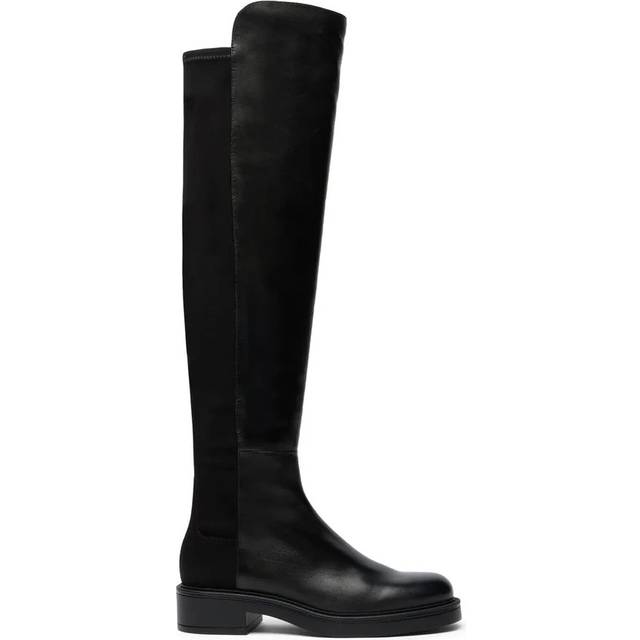 Stuart Weitzman Celia Riding Boot Læder - Sort