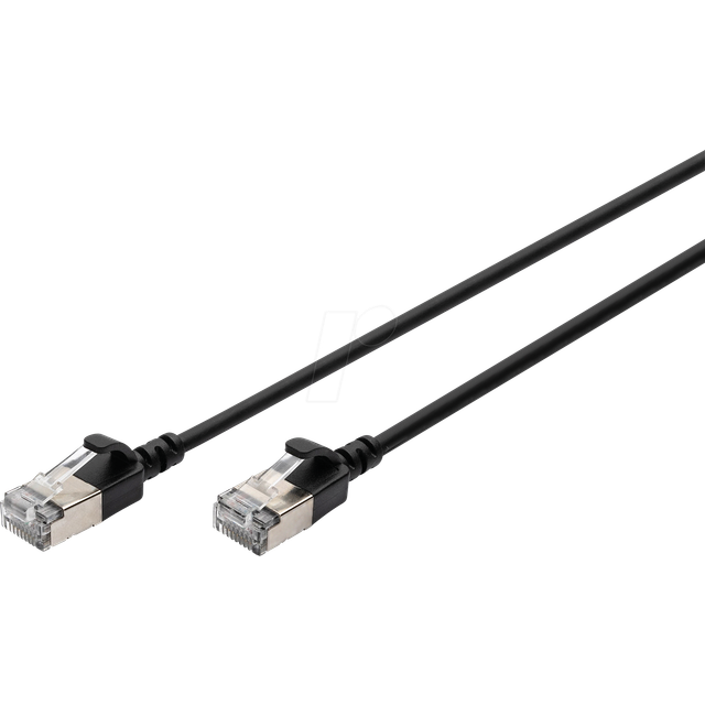 Digitus Cat 6A F/FTP Slim RJ45-RJ45 Patchkabel 1 m - Sort
