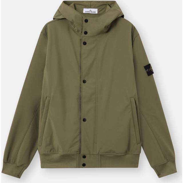 Light Soft Shell-R Hooded Jacket - male - Stone Island - Bomber Jackets - Green - XL - Jackets