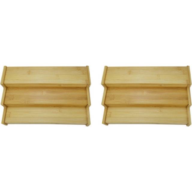 Typecat 3-Tier Non-Expandable Bamboo Spice Rack Step Shelf