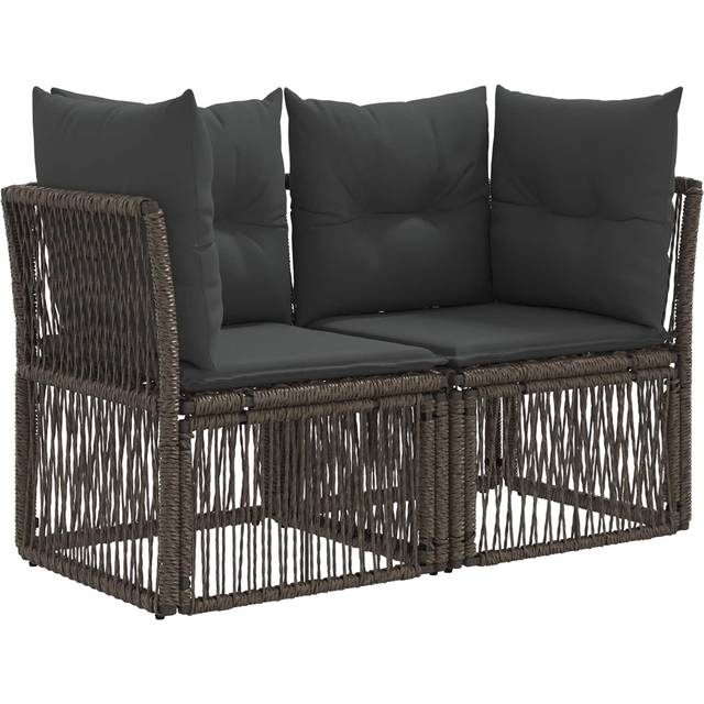 vidaXL Gartensofa Set 11 Pcs Grau Poly-Rattan Lounge-Set