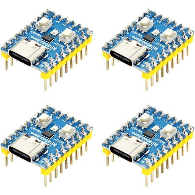 Zandona 4pcs RP2040 Zero Raspberry Pi Microcontroller Development Board Module