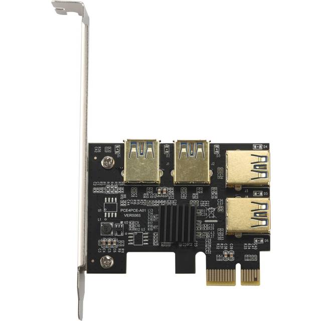 Typecat 4-Ports PCIe Riser Adapter Board