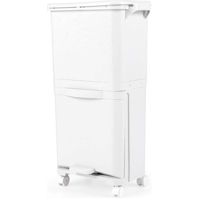 Northix 3-Rums Skraldespand 40L Let Rulle