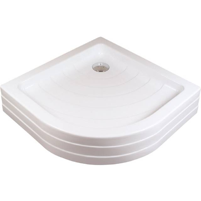 Hill Ceramic Ravak Duschkar Ronda PU 80x80 Rund Vit