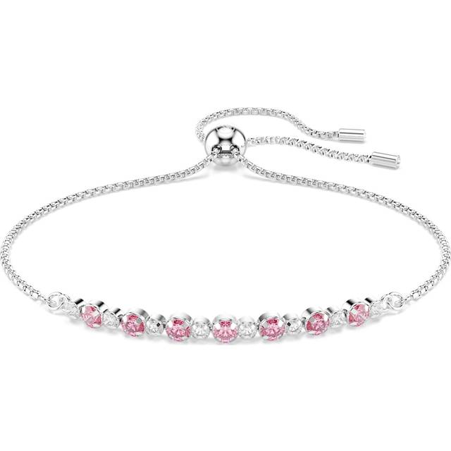 Swarovski Matrix Armband Rundschliff Rosa Rhodiniert